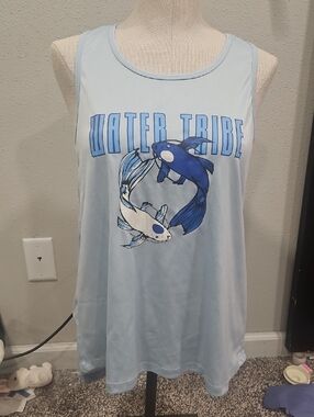 Water Tribe Koi Tank Top - Light Blue